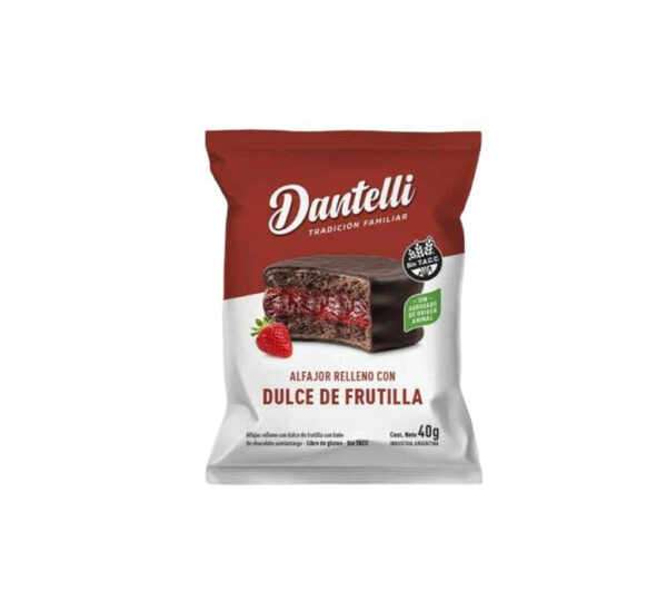 alfajor frutilla dantelli